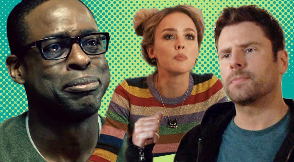 Sterling K. Brown, James Roday posing for the camera